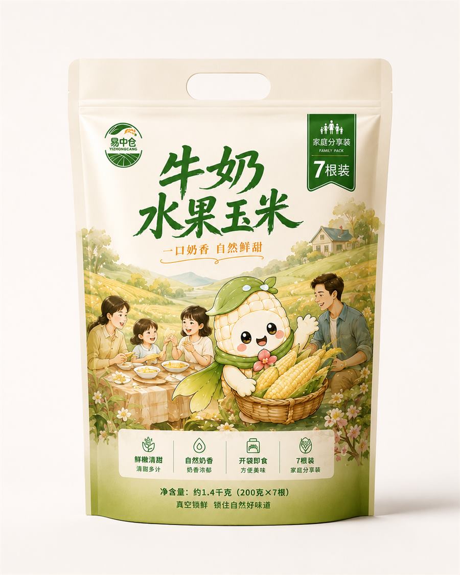 牛奶水果玉米中包装
